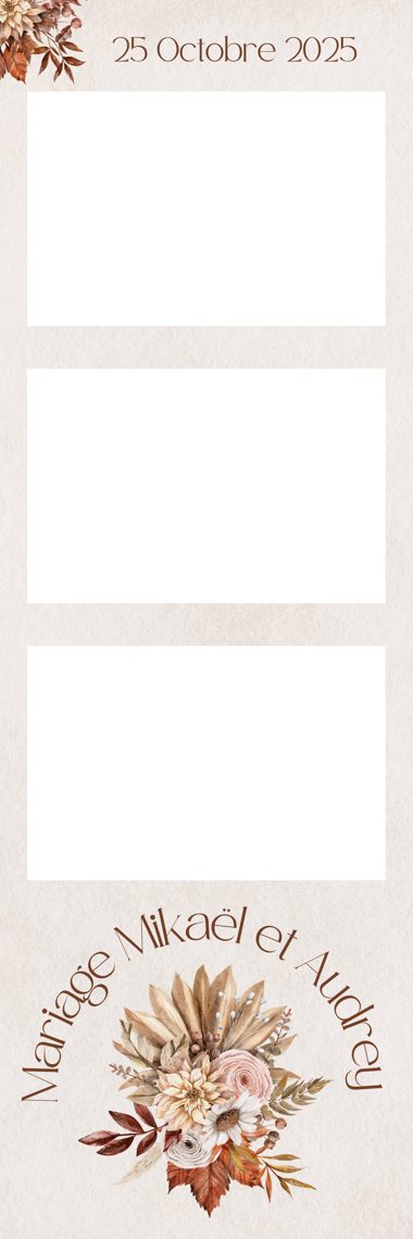 Template bandelette mariage bohème