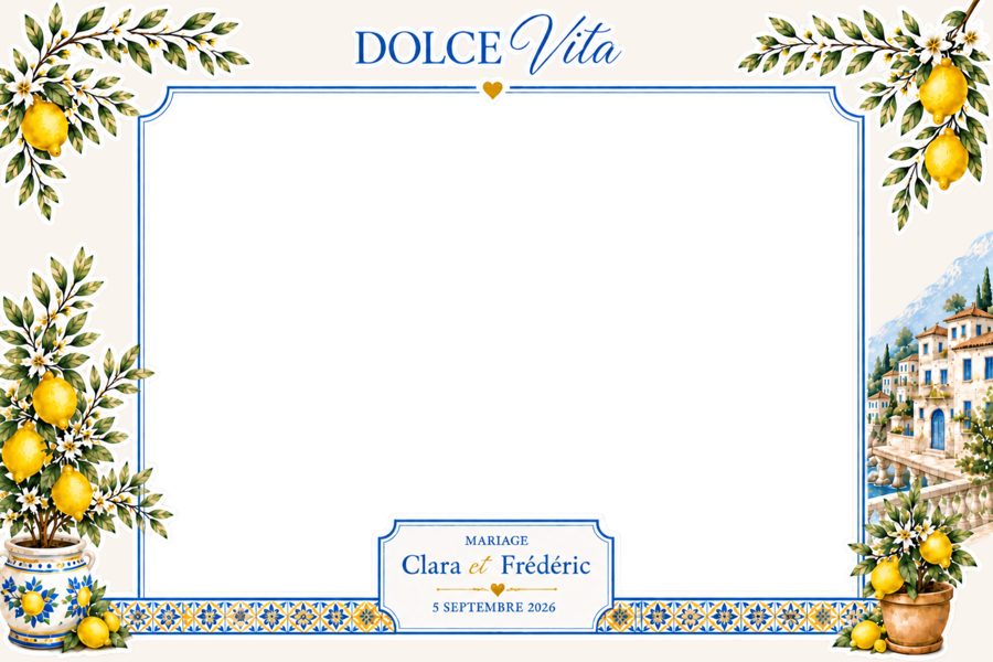 Template paysage mariage Dolce Vita